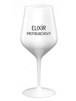 ELIXÍR PROTIBLBEČKOVÝ - biely nerozbitný pohár na víno 470 ml ELIXÍR PROTIBLBEČKOVÝ - biely nerozbitný pohár na víno 470 ml
