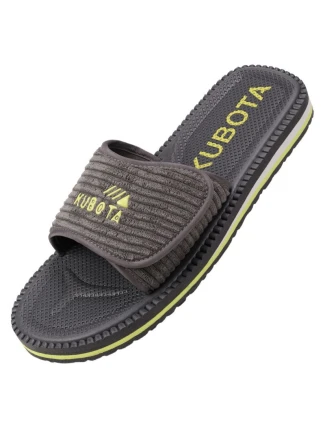 Manšestrové žabky na suchý zip Kubota graphite KUBKRZ-AW23-02-28