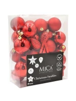 DEKORATIVNÍ PLASTOVÁ CETKA BEZPEČNÁ 40KS ČERVENÁ SLÍDA