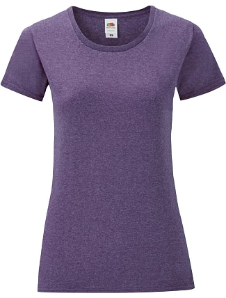 Fruit of the Loom Lady-Fit Iconic 150 T Dámské tričko 16.1432 heather purple Fruit of the Loom Lady-Fit Iconic 150 T Dámské tričko 16.1432 heather purple