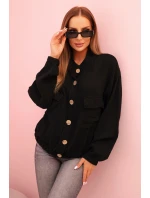 Dámská mušelínová košile s dlouhým rukávem černá