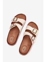 Dámské Pantofle Na Korek Platformě S Přezkami Béžové Vesina Dámské Pantofle Na Korek Platformě S Přezkami Béžové Vesina