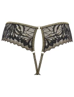 Třpytivá tanga V-10118 černá/zlatá - Axami