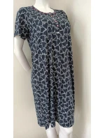 Dámská noční košile 00-10-5500 Tmavě modrá s bílou vzor - Vamp