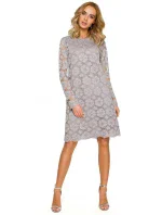 Dámské šaty M406 Šedá - MOE Dámské šaty M406 Šedá - MOE
