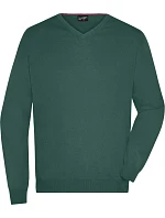 Daiber JN 659 Pánský svetr s výstřihem do V 02.0659 forest green Daiber JN 659 Pánský svetr s výstřihem do V 02.0659 forest green