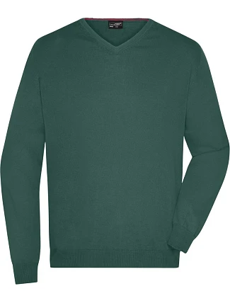 Daiber JN 659 Pánský svetr s výstřihem do V 02.0659 forest green Daiber JN 659 Pánský svetr s výstřihem do V 02.0659 forest green