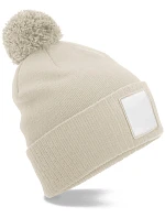 Beechfield B 338R Pletená čepice Patch "Pompon" 53.338R oatmeal/white Beechfield B 338R Pletená čepice Patch "Pompon" 53.338R oatmeal/white