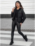 Dámská zimní péřová bunda NORDPUFF s kapucí černá FashionStreet TY4617