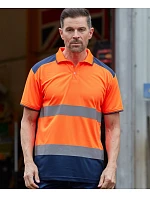 Yoko HVJ 220 Hi-Vis Piqué Polo 79.J220 hi vis yellow/navy Yoko HVJ 220 Hi-Vis Piqué Polo 79.J220 hi vis yellow/navy
