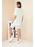 Dámský bavlněný komplet s krátkým rukávem a šortkami žlutý Dámský bavlněný komplet s krátkým rukávem a šortkami žlutý