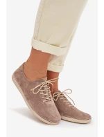 Dámské polobotky z přírodního semiše S.Barski LR61-7080 tmavě béžové