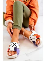 Gumové pantofle s potiskem Bílý Monsters