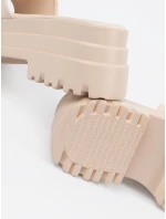 Pěkné  nazouváky dámské Jasnobeżowy platforma