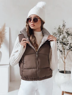 URBANELLE dámská prošívaná vesta světle hnědá FashionStreet TY4971