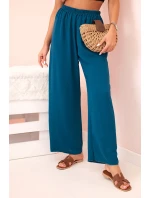 Kalhoty s širokým nohavicím mořská Kalhoty s širokým nohavicím mořská