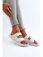 Lehké Pěnové Dámské Žabky S Sponami Big Star NN274A751 Bílé