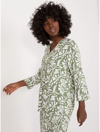 Halenka D73771M11174A khaki barva Halenka D73771M11174A khaki barva