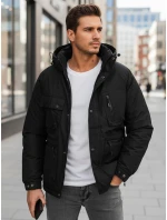 Pánská zimní bunda s kapucí černá FashionStreet TX5108