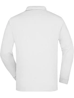 Daiber JN 22 Piqué polo s dlouhým rukávem z těžké bavlny 02.0022 white