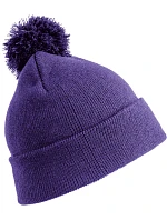 Result Headwear RC 028J Dětská pletená čepice s bambulí 28.028J purple