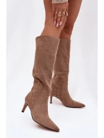 Kozačky na podpatku model 221903 Step in style Kozačky na podpatku model 221903 Step in style