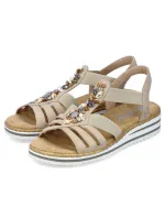 Pohodlné sandály Rieker W RKR680 beige Pohodlné sandály Rieker W RKR680 beige