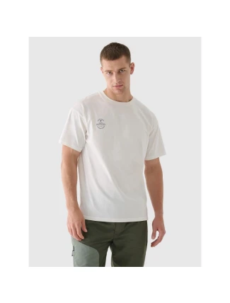 Oversize hladké unisex tričko 4F 4FRAW24TTSHU2672-12S