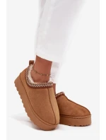 Nízké dámské sněhule s výšivkou na platformě Camel Taliah Nízké dámské sněhule s výšivkou na platformě Camel Taliah