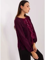 Halenka LK BZ 506673.36 tmavě fialová Halenka LK BZ 506673.36 tmavě fialová