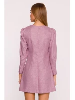 M870 Tweed mini šaty - marsala M870 Tweed mini šaty - marsala