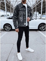 Pánská džínová bunda, černá, FashionStreet TX4702