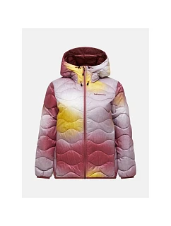 Dámská péřová bunda Peak Performance AOP Helium Down Hood – AOP, velikost: M
