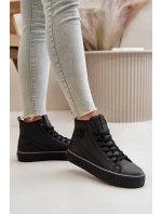 Dámské Zateplené Tenisky Z Eko Kůže Big Star OO274790 Černé