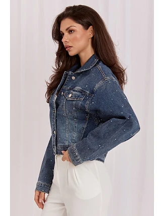džínová bunda model 230177 Italy Moda