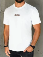 Pánské bílé tričko s potiskem FashionStreet RX5421