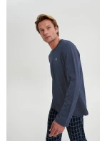 Vamp - Pánské pyžamo s kostkovanými kalhotami 21924 - Vamp Vamp - Pánské pyžamo s kostkovanými kalhotami 21924 - Vamp