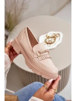 Dámské Mokasíny S Dekorací Eko Kůže Béžové Tialorae Dámské Mokasíny S Dekorací Eko Kůže Béžové Tialorae