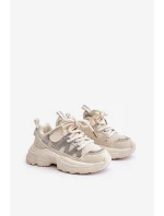 Dětské tenisky s krystaly béžové Rianalla Dětské tenisky s krystaly béžové Rianalla