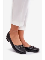 Elegantní Dámské Baletky S Ozdobou Vinceza 62206 Černé