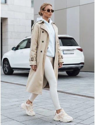 FashionStreet dámský světle béžový dvouřadový trenčkot TY5353