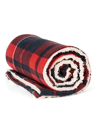 K-up KP 431 Fleecová deka Sherpa 20.0431 red/navy