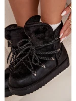 Dámské sněhule na platformě s kožešinou D.Franklin DFSH37005 Černé Dámské sněhule na platformě s kožešinou D.Franklin DFSH37005 Černé