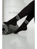 Dámské ponožky s nápisem „PILATES, BABE!“ – černé