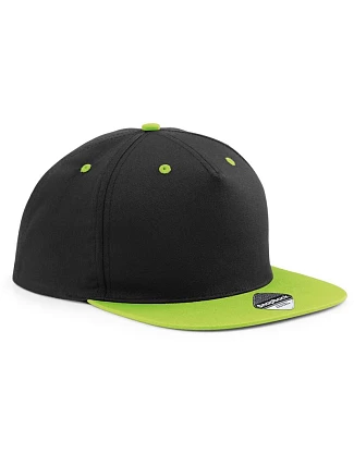 Beechfield B 610C 5 panelová Snapback kontrastní kšiltovka 53.610C black/lime green Beechfield B 610C 5 panelová Snapback kontrastní kšiltovka 53.610C black/lime green