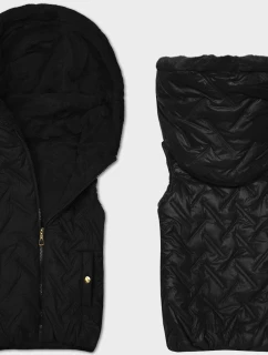 Černá dámská vesta s kožešinovou podšívkou S'West (B8252-101)