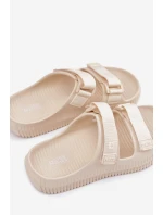 Dámské Pěnové Pantofle Se Suchými Zipy Big Star RR274A529 Béžové