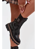 Dámské workery s ozdobným detailem zateplené černé Dorialine