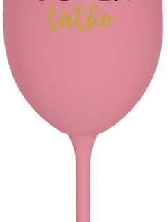 SUPER TÁTA - ružový pohár na víno 350 ml