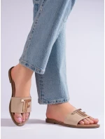 Trendy dámské nazouváky hnědé bez podpatku Trendy dámské nazouváky hnědé bez podpatku